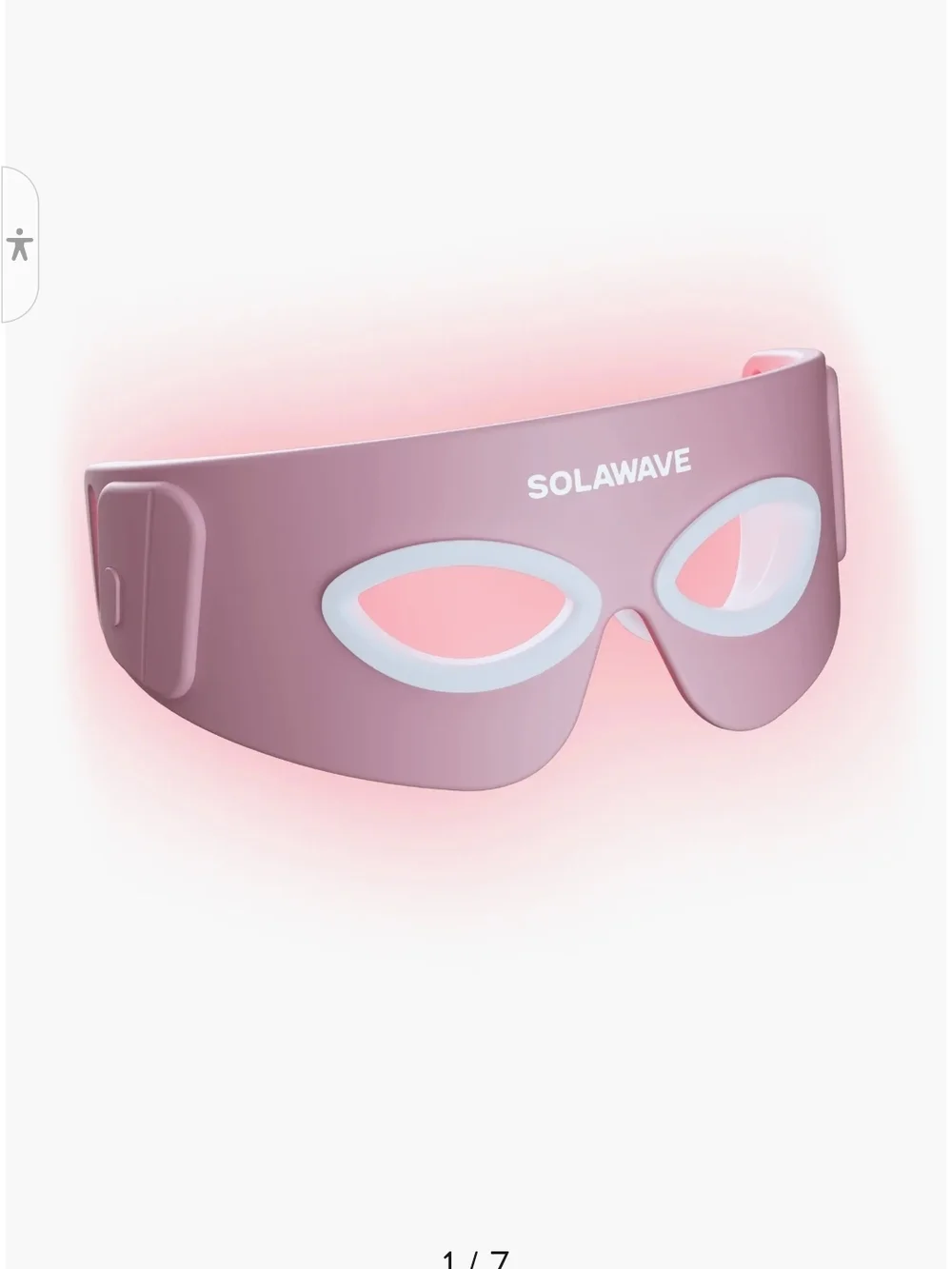 Solawave Pink LED Beauty Eye Mask with Accessories
